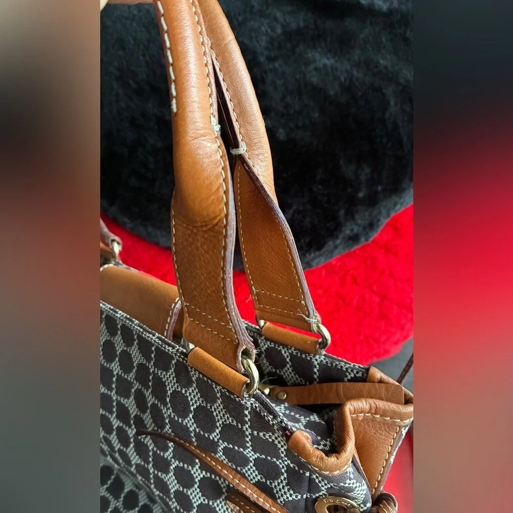 Kate Spade Brown and Red Geometric Shoulder Bag